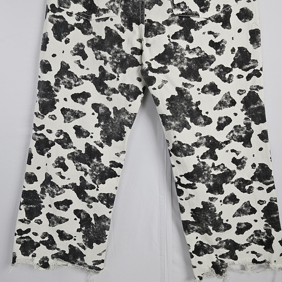 NWT Blue Buttercup Factory distressed cow print pants size large - Picture 6 of 15